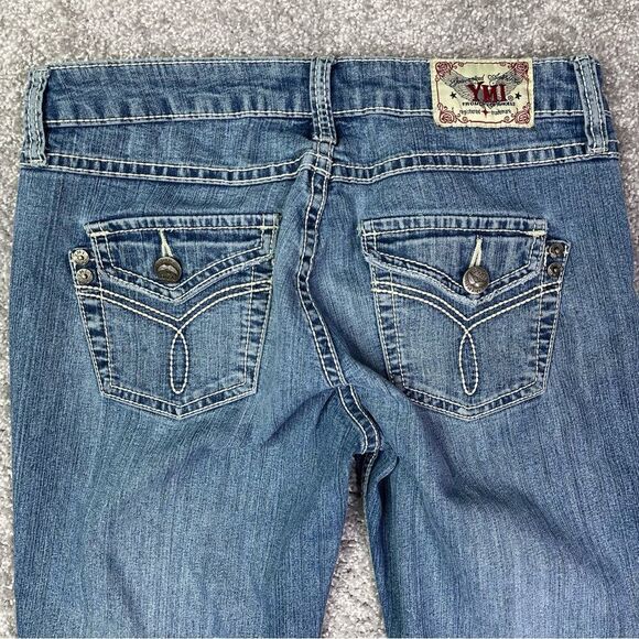 YMI Jeans Women's 3 Blue Bootcut Medium Wash Low Rise Stretch Y2K Juniors Teen - Picture 5 of 13